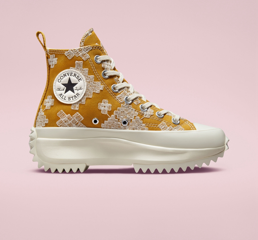 Converse Run Star Hike Platform Tonal Embroidery Amarillo | A67685U