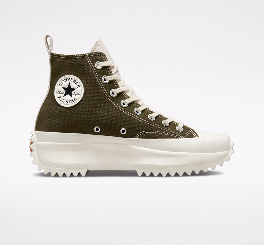 Converse Run Star Hike Platform Tri-Panel Color Block Verde Oliva | A94707T